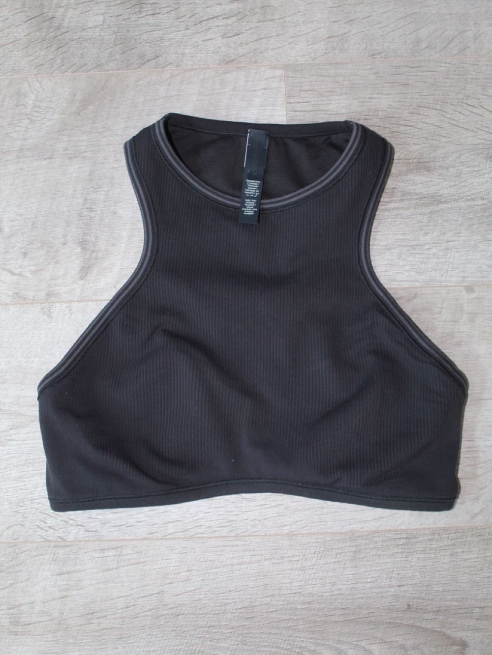 Nike SKIMS Ribbed Seamless Racerneck Tank in Black